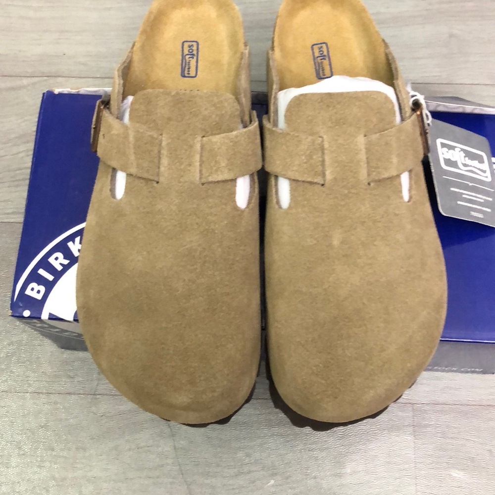 Thick-soled, wear-resistant narrow brown Birkenstock shoes given by a friend - Picture 2 of 6